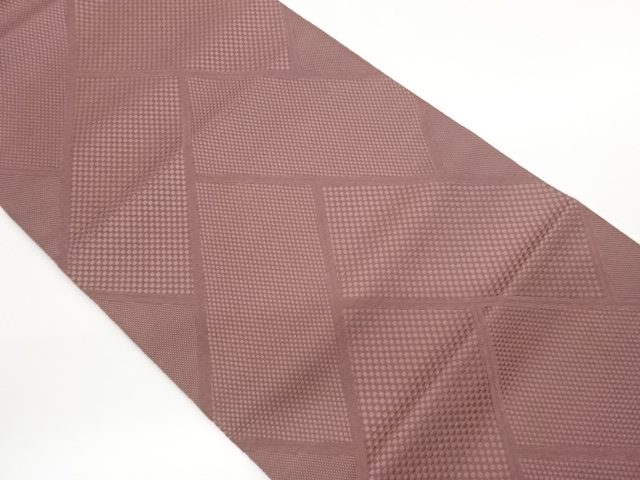 JAPANESE KIMONO / CHIKUZEN HAKATA GEOMETRIC PATTERN WEAVING NAGOYA OBI